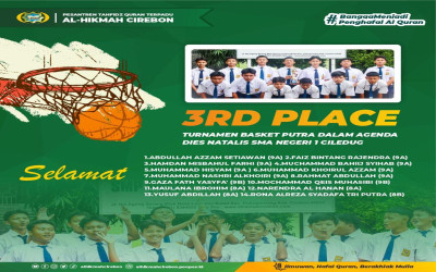Tim Basket SMP Pesantren Al-Hikmah 2, Juara 3 dalam Turnamen Basket